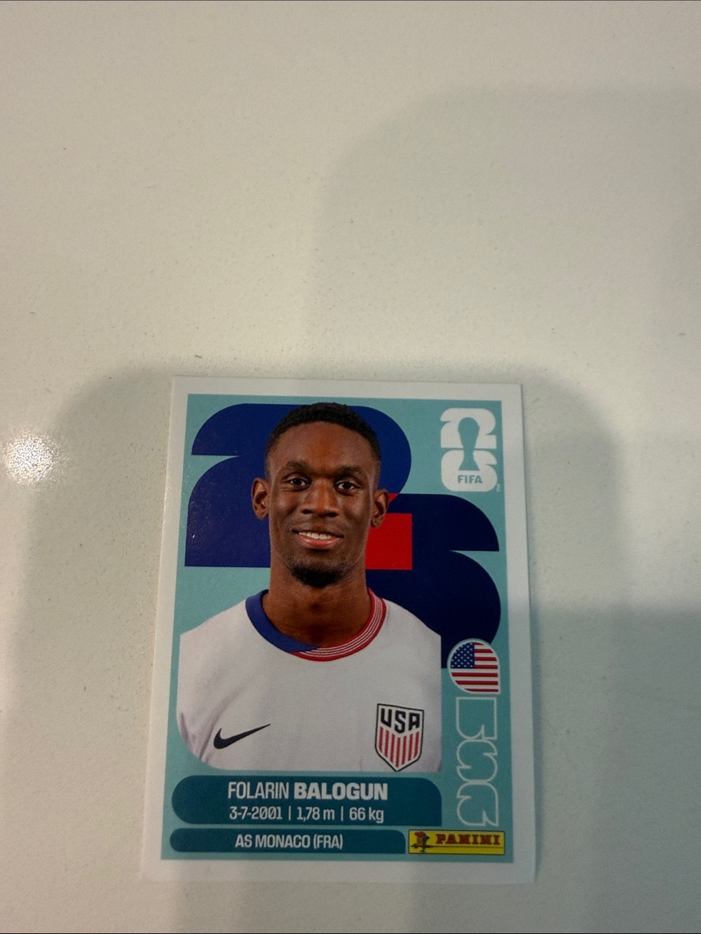 Panini USA Soccer Card - Light Blue & Navy